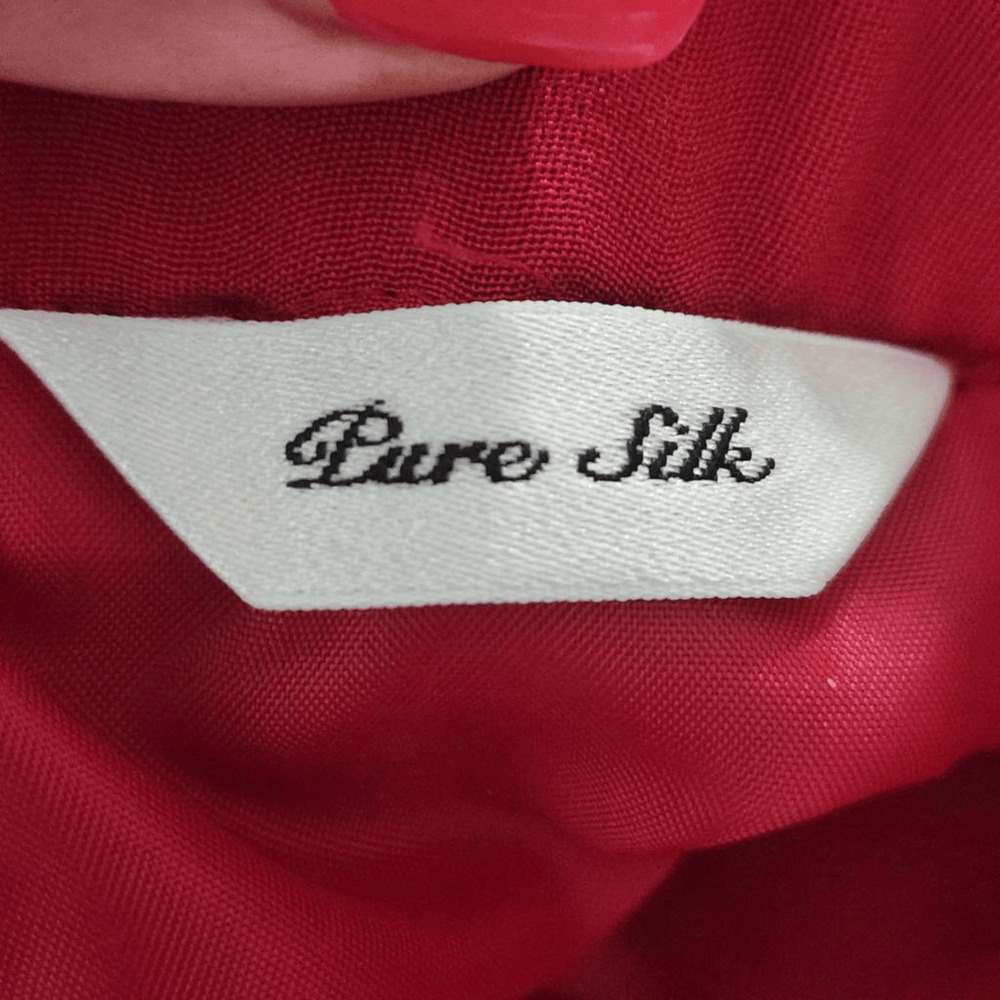 Vintage Talbots Red 100% Silk Trouser Pants Size 18 (7242) - Picture 5 of 6